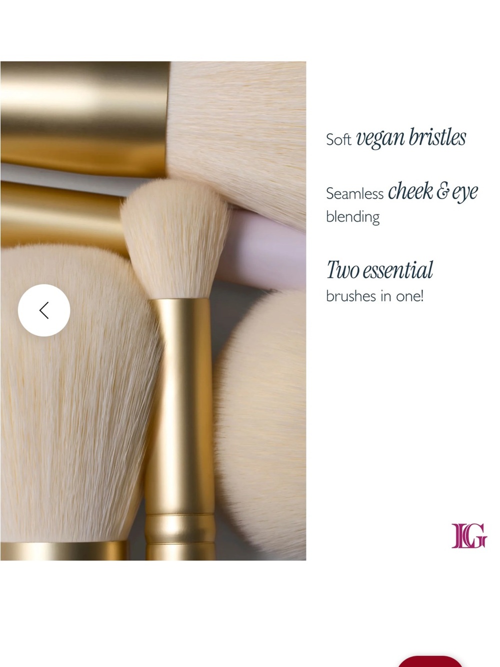 Laura Geller Makeup Brush Set - Gold Handles, Cream Bristles